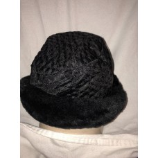 DANIELE MEUCCI  Mujers Faux Fur Hat Black Color Made In Italy  eb-87882455